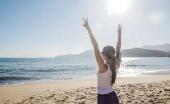 Un día soleado de playa