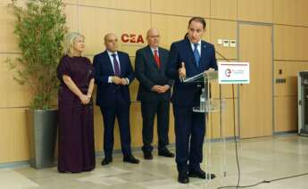 Javier González de Lara, presidente de la Confederación de Empresarios de Andalucía, durante el ‘Día de la Empresa’.
