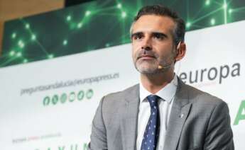 El consejero de Agricultura, Pesca, Agua y Desarrollo Rural de la Junta de Andalucía, Ramón Fernández-Pacheco, durante un ‘desayuno informativo’ de Europa Press celebrado este 16 de octubre.