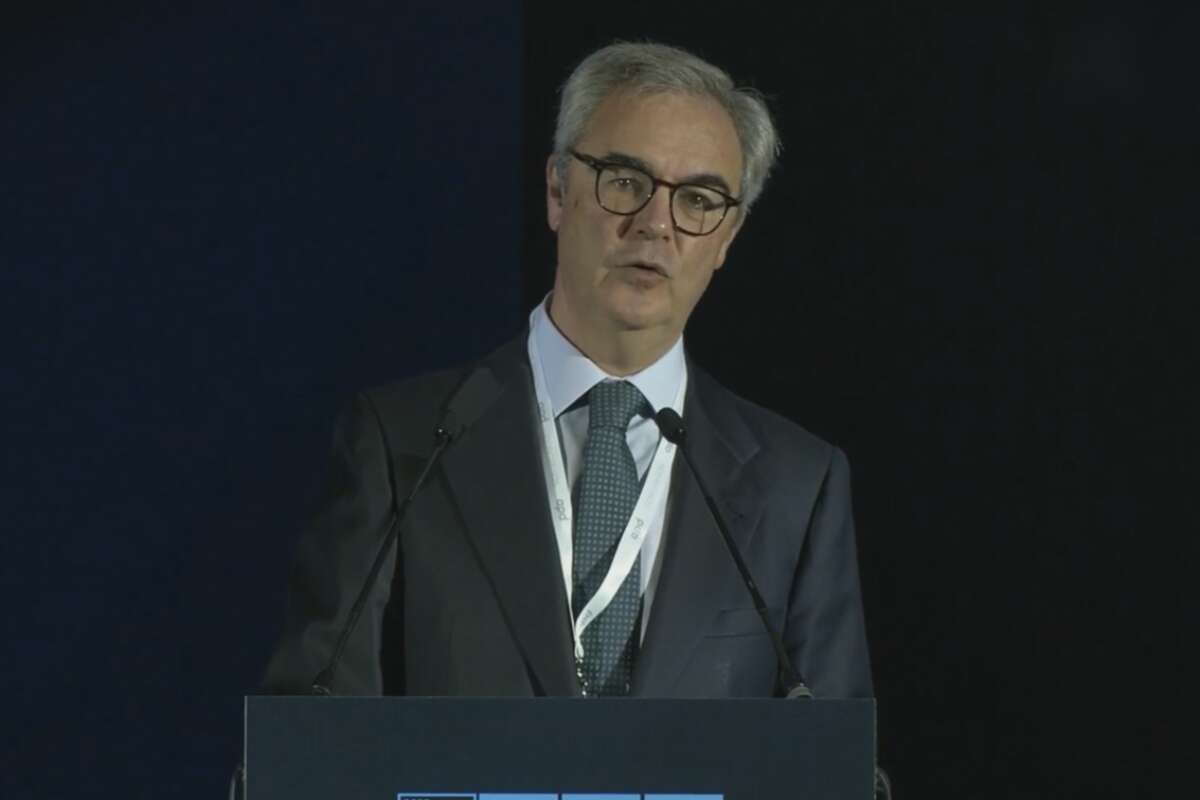 José Sevilla, presidente de Unicaja, durante su intervención en el Congreso de la APD para directores financieros empresariales.