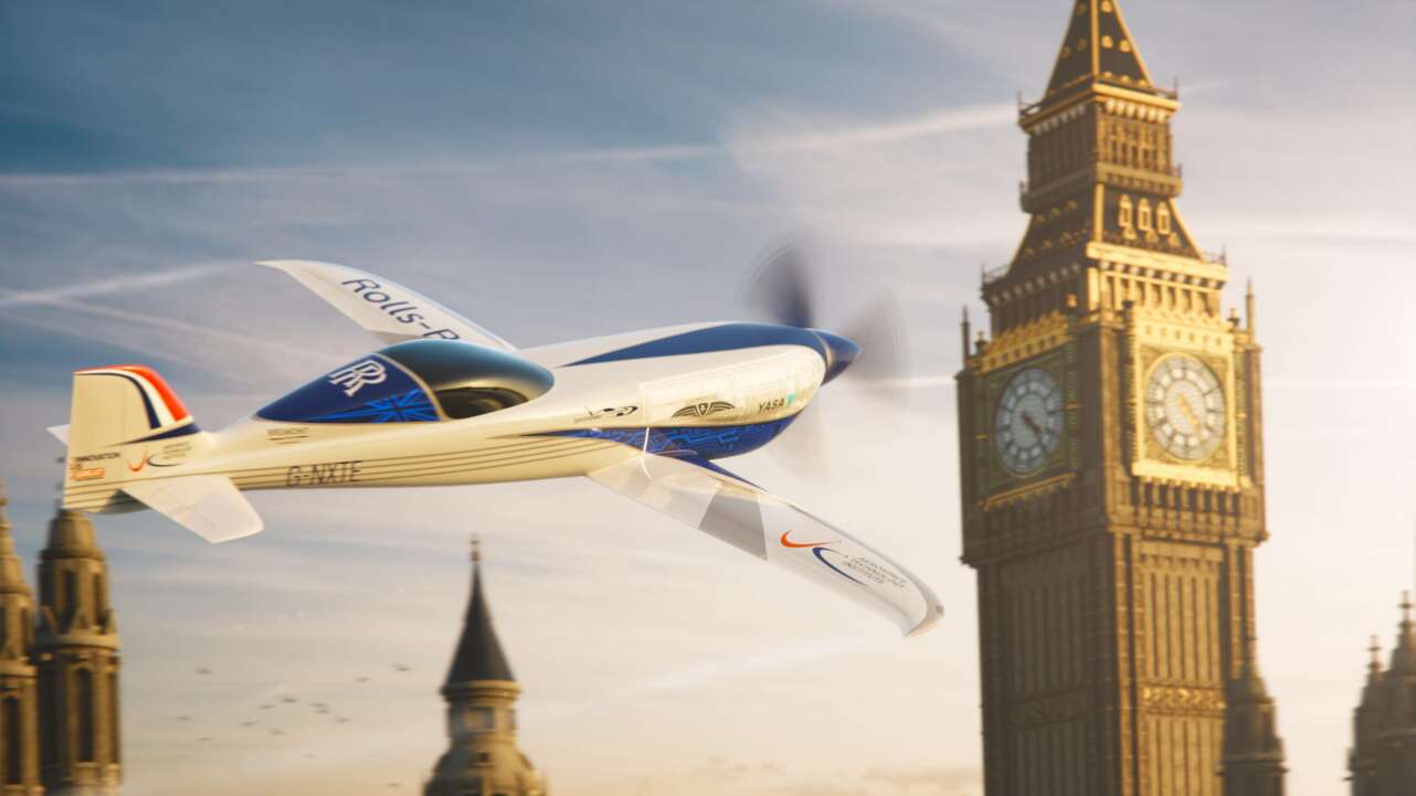 Rolls-Royce quiere batir el récord mundial de velocidad en un avión eléctrico. Foto: Rolls-Royce