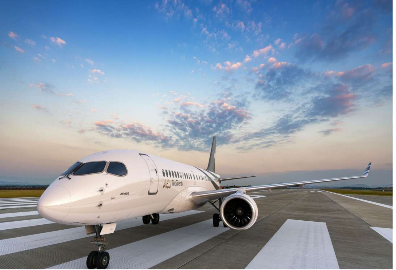El A220, el más pequeño de la familia de Airbus. Foto Airbus