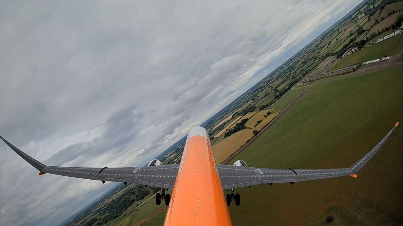 El AlbatrossOne con sus alas desplegadas. Foto: Airbus