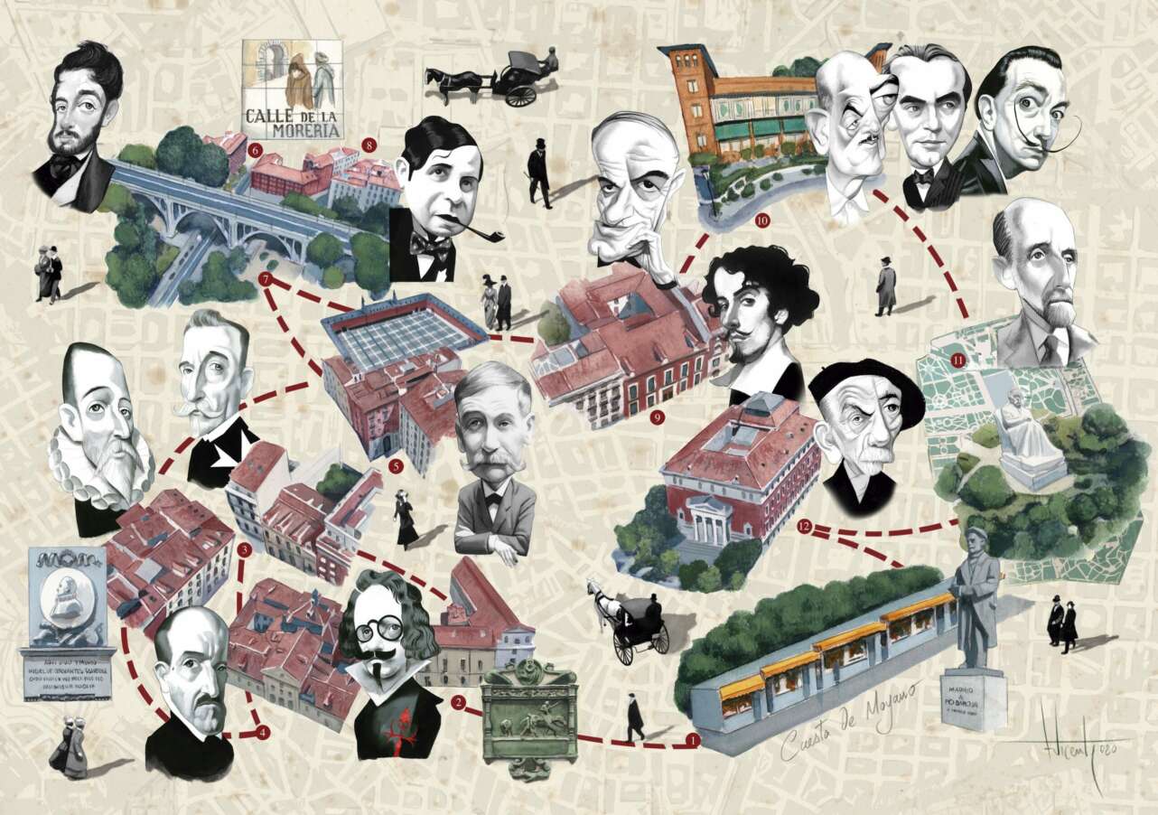 Mapa Km 0 literario Madrid