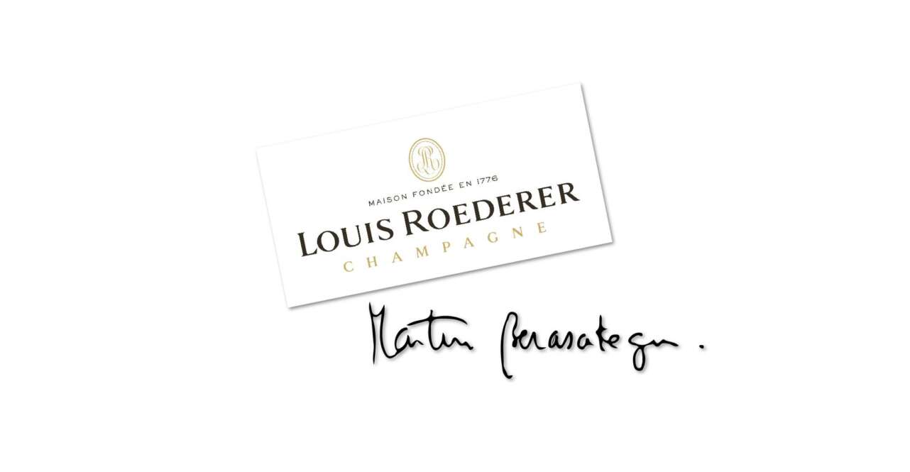 Firma de Martin Berasategui y Stéphane Richer de Louis Roederer Foto: Berasategui