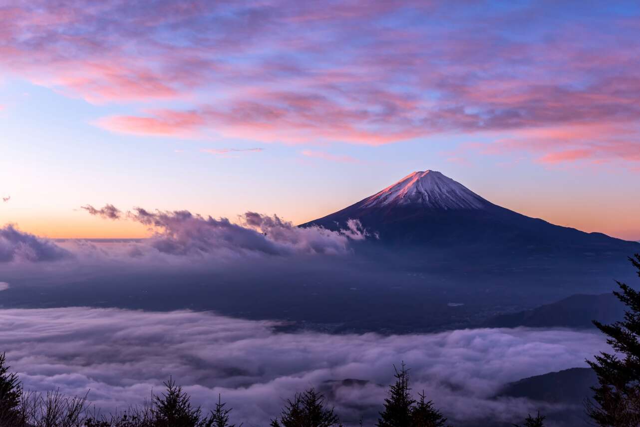 Amanecer en el monte Fuji. Foto: Getty Images.