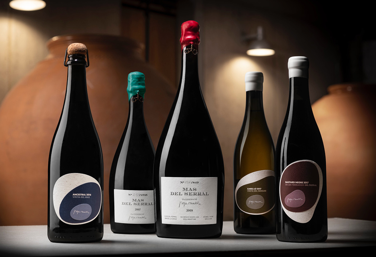 Botellas de vinos ancestrales